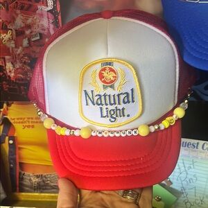 OTTO Red and White Trucker Hat